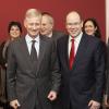 Le prince Albert II de Monaco prenait part avec le prince héritier Philippe de Belgique, le 31 janvier 2013 à Namur, au 1er Congrès interdisciplinaire du Développement Durable - "Quelle transition pour nos sociétés ?".