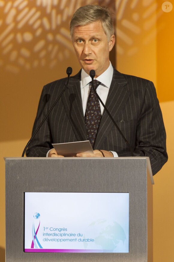 Le prince Philippe de Belgique, le 31 janvier 2013 à Namur, au 1er Congrès interdisciplinaire du Développement Durable - "Quelle transition pour nos sociétés ?".