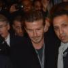 David Beckham lors de sa visite médicale à la Pitié-Salpêtrière à Paris le 31 janvier 2013