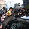 Mario Balotelli lors de son arrivée à Milan, le 30 janvier 2013 avec le Tapir d'or