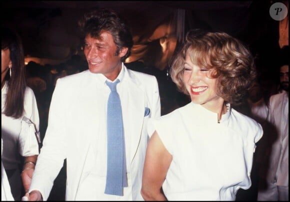 Nathalie Baye et Johnny Hallyday à Paris, le 22 juin 1984.