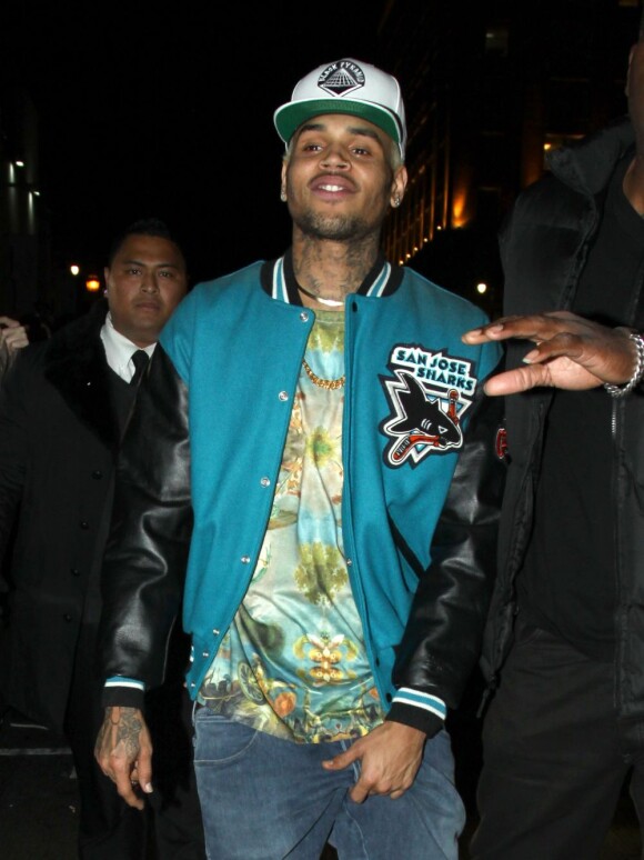 Chris Brown quitte le club Roxbury à Hollywood. Le 3 janvier 2013.