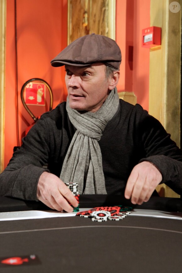 Laurent Baffie lors d'un tournoi de poker à Deauville, le vendredi 1er février 2013