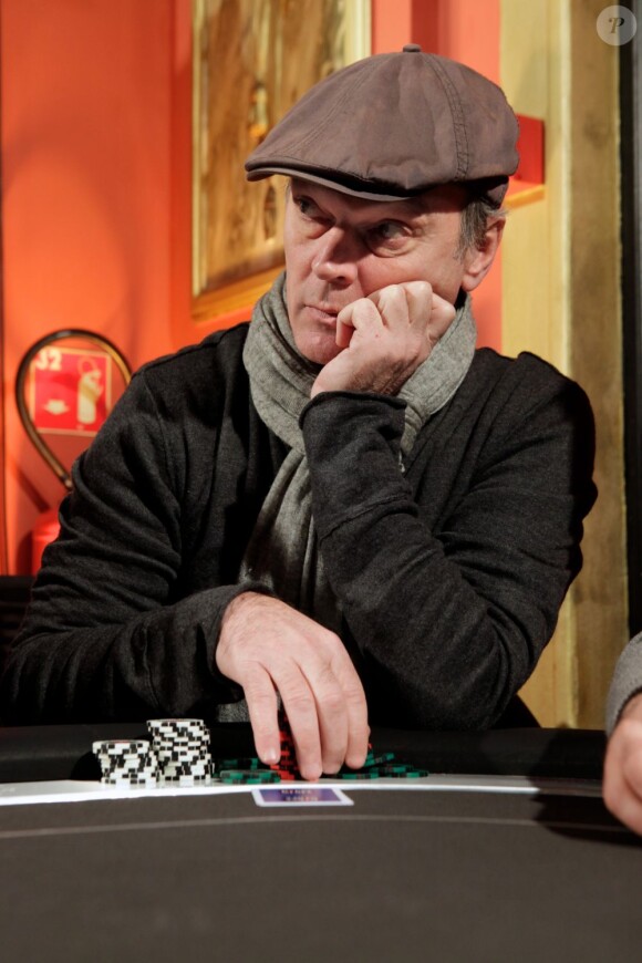 Laurent Baffie lors d'un tournoi de pokerà Deauville, le vendredi 1er février 2013