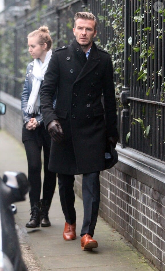 Exclusif - David Beckham à Londres, le 17 janvier 2013.