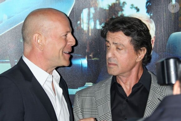 Bruce Willis et Sylvester Stallone à Los Angeles le 22 mars 2011