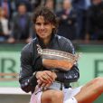 Rafael Nadal après sa septième victoire à Roland Garros le 11 juin 2012