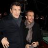 Marc Lavoine et Calogero arrivent à l'enregistrement de l'émission Champs Élysées au studio Gabriel à Paris le 7 février 2013.