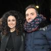 Sophie Delila et Christophe Willem arrivent à l'enregistrement de l'émission Champs Élysées au studio Gabriel à Paris le 7 février 2013.