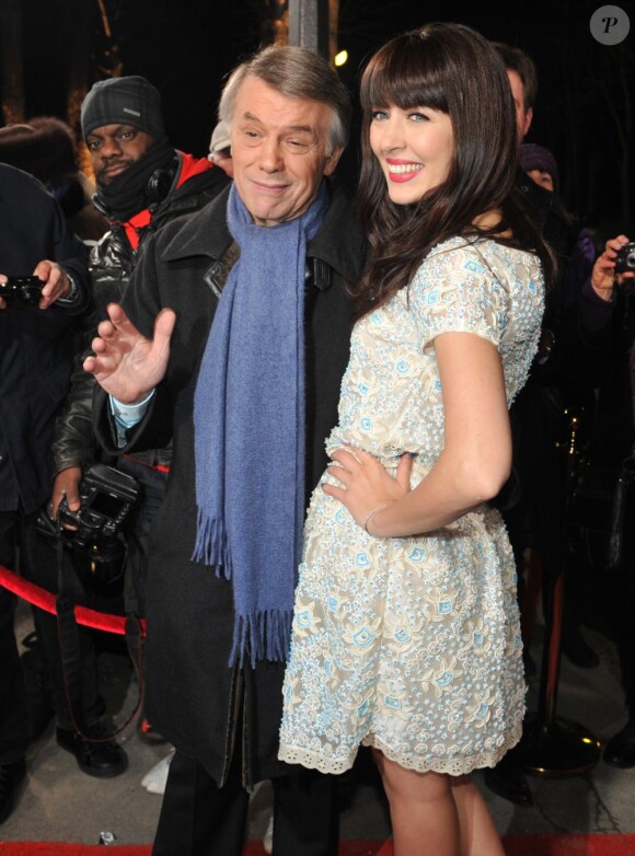 Nolwenn Leroy et Salvatore Adamo arrivent à l'enregistrement de l'émission Champs Élysées au studio Gabriel à Paris le 7 février 2013.