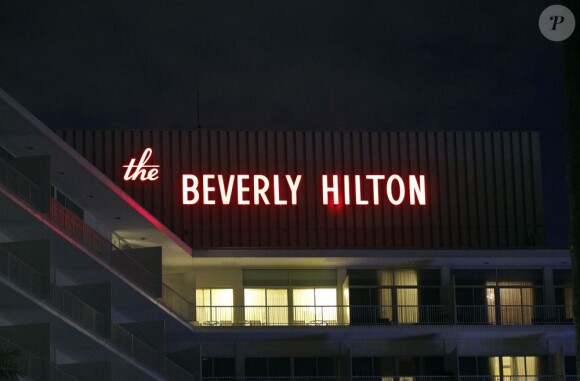 Photo du Beverly Hilton Hotel où est morte Whitney Houston le 11 février 2012 à Los Angeles. Clive Davis, son ex-producteur veut y tenir une fête le 9 février 2013.