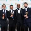 George Clooney, Grant Heslov, Samuel L Jackson et Ben Affleck lors des BAFTA awards à Londres le 10 février 2013