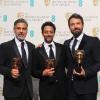 George Clooney, Grant Heslov et Ben Affleck lors des BAFTA awards à Londres le 10 février 2013