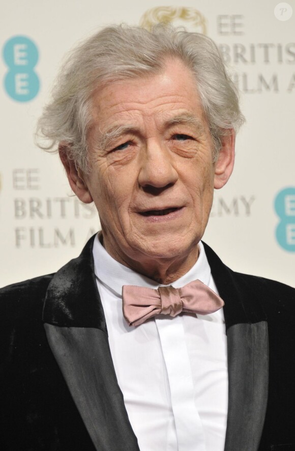 Sir Ian McKellen lors des BAFTA awards à Londres le 10 février 2013