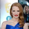 Jessica Chastain portait une robe Roland Mouret lors des BAFTA Awards 2013 à la Royal Opera House. Londres, le 10 février 2013.