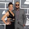 Alicia Keys et son mari Swizz Beatz à la 55e cérémonie des Grammy Awards à Los Angeles, le 10 février 2013.