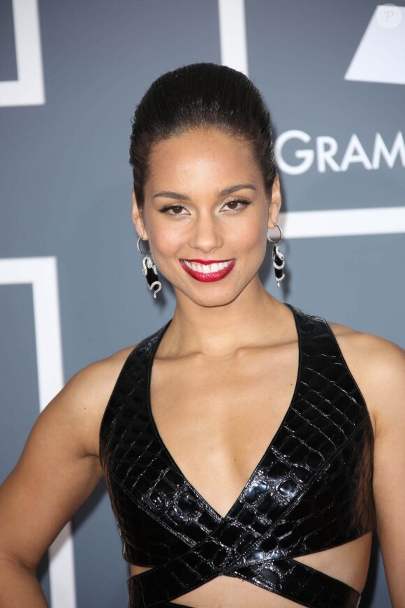 Alicia Keys lors de la 55e cérémonie des Grammy Awards à Los Angeles, le 10 février 2013.
