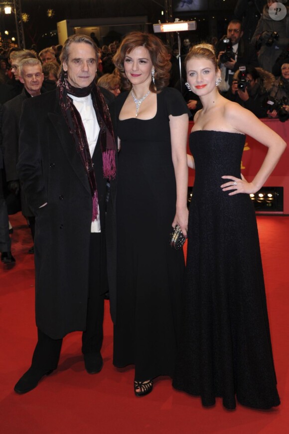 Jeremy Irons, Martina Gedeck et Mélanie Laurent à la première du film Night Train to Lisbon à la 63e Berlinale, le 13 février 2013.