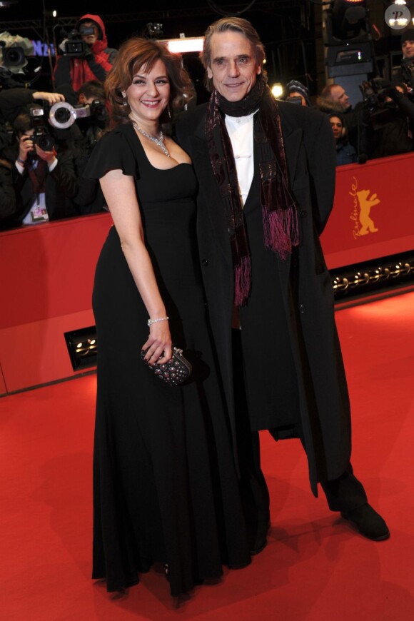 Martina Gedeck et Jeremy Irons à la première du film Night Train to Lisbon à la 63e Berlinale, le 13 février 2013.