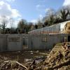 Les travaux de la nouvelle villa de Gérard Depardieu à Trouville, le 2 fevrier 2013.