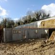 Les travaux de la nouvelle villa de Gérard Depardieu à Trouville, le 2 fevrier 2013.