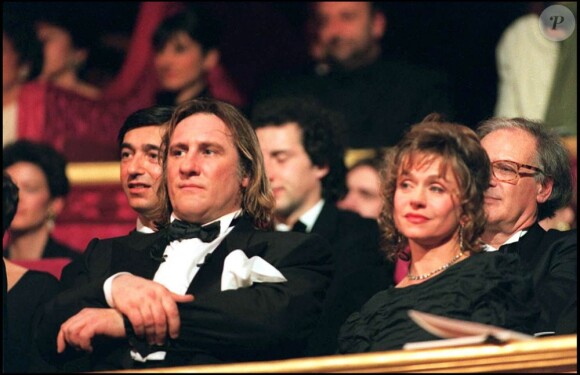 Gérard Depardieu aux César le 2 mars 1994. 