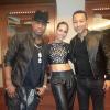 Alicia Keys accompagnée de John Legend de NeYo dans les coulisses du All Star Game du 17 février 2013 à Houston
