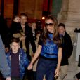 David Beckham, sa femme Victoria et leurs enfants Brooklyn, Romeo, Cruz et Harper sont arrivés lundi 18 février 2013 à la garde du Nord pour leur premier séjour parisien depuis la siganture du Spice Boy au PSG