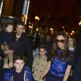 David Beckham, sa femme Victoria et leurs enfants Brooklyn, Romeo, Cruz et Harper sont arrivés dans la nuit parisienne le lundi 18 février 2013 à la garde du Nord par l'Eurostar en provenance de Londres