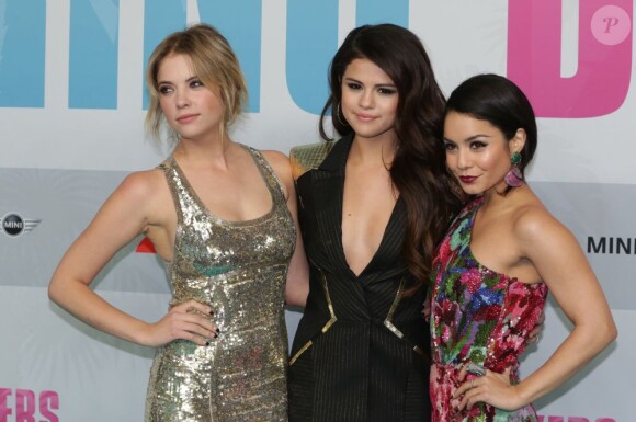Ashley Benson, Selena Gomez et Vanessa Hudgens sont à croquer pour la première de Spring Breakers à Berlin, le 19 février 2013.