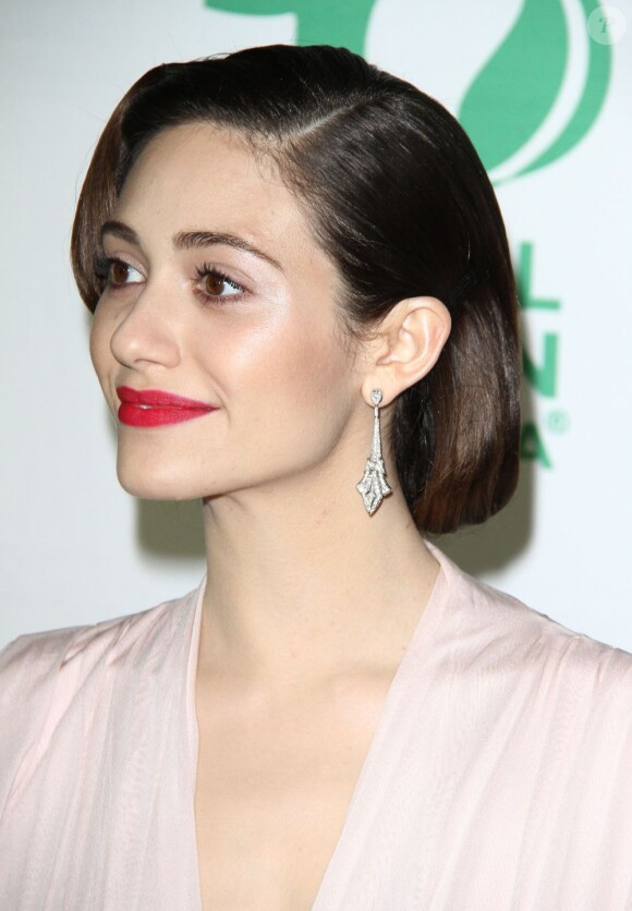Emmy Rossum ravissante à la soirée "Global Green" à Hollywood, le 20 fevrier 2013.
