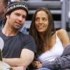 Jason Patric et sa petite amie Danielle Schreiber en 2003 au Staples Center de Los Angeles.