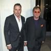 David Furnish et Elton John assistent au cocktail de bienfaisance de Tom Ford dans sa boutique à Beverly Hills. Le 21 février 2013.