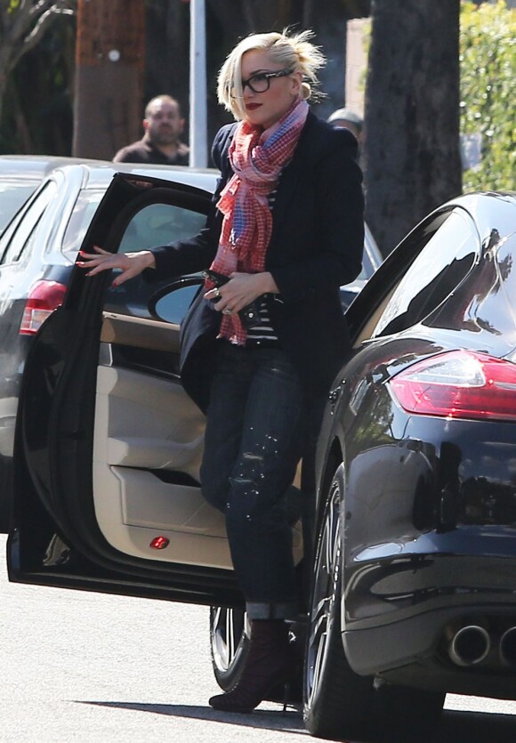 Gwen Stefani en virée dans les rues de Los Angeles avec son mari Gavin Rossdale le 21 février 2013.