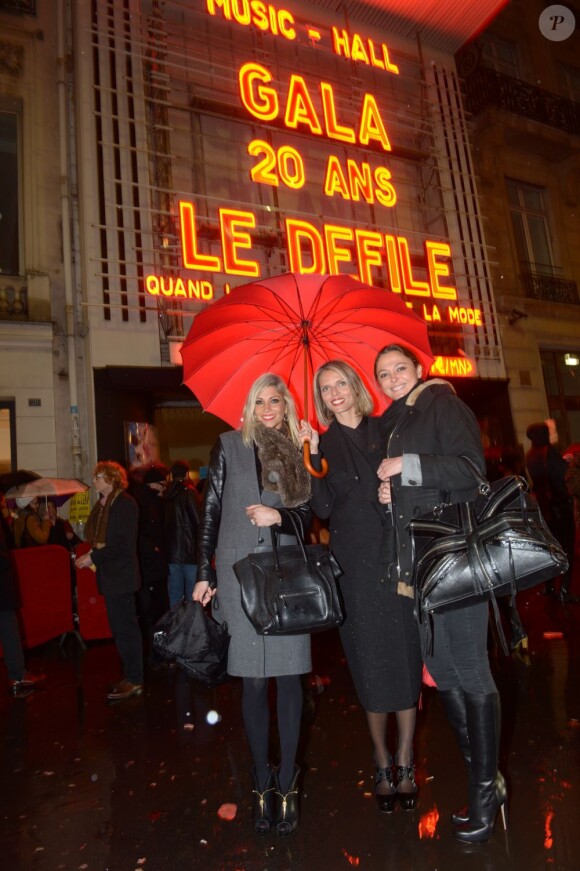 Alexandra Rosenfeld, Sylvie Tellier et Sandrine Quétier lors de la soirée d'anniversaire des 20 ans de Gala, à l'Olympia, à Paris, le 25 février 2013