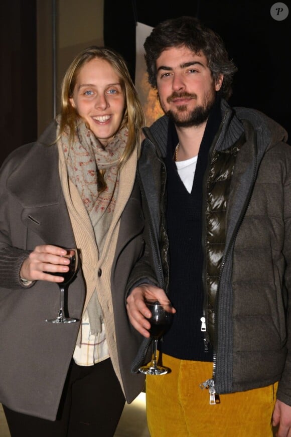 Matilde Borromeo et son mari Antonius de Fürstenberg lors du défilé Marta Ferri (épouse de Carlo Borromeo) lors de la Fashion Week à Milan le 25 février 2013.