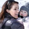 La princesse Marie de Danemark en famille à Villars-sur-Ollon lors des vacances d'hiver, le 13 février 2013.