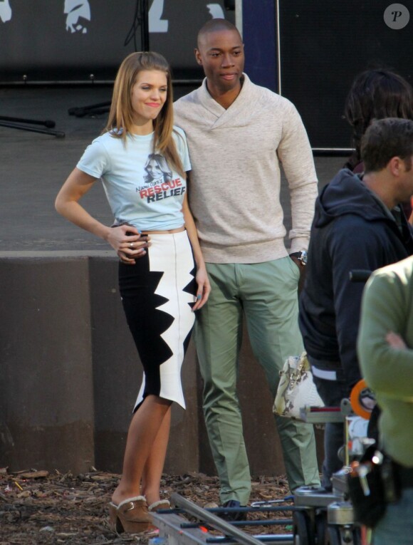 AnnaLynne McCord sur le tournage de la série 90210 à Los Angeles, le 27 février 2013.