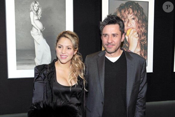 Shakira et le photographe Jaume De Laiguana à Barcelone le 28 fevrier 2013.