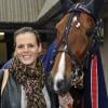 Laure Manaudou, ici au côté de son nouvel ami, présidait la Cérémonie de remise des trophées de la Casaq Ligue à l'hippodrome de Paris-Vincennes le 2 mars 2013