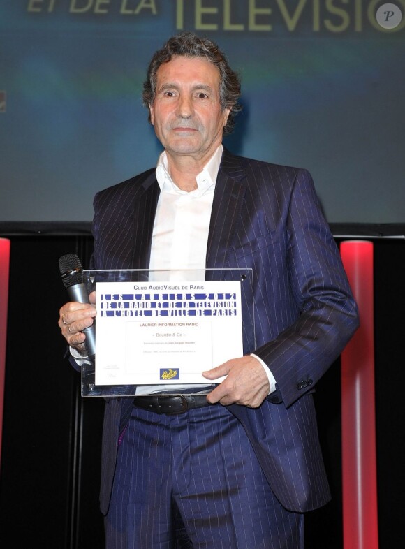 Jean-Jacques Bourdin lors du palmarès des 18e Lauriers de la radio et de la télévision à l'hôtel de ville de Paris, le 4 mars 2013