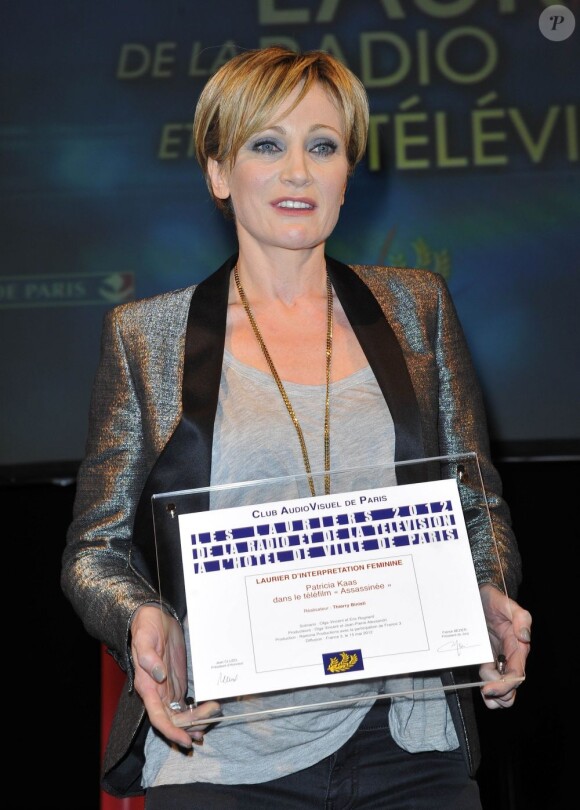 Patricia Kaas lors du palmarès des 18e Lauriers de la radio et de la télévision à l'hôtel de ville de Paris, le 4 mars 2013