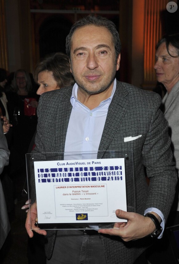 Patrick Timsit lors du palmarès des 18e Lauriers de la radio et de la télévision à l'hôtel de ville de Paris, le 4 mars 2013