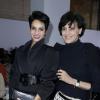 Farida Khelfa et Inès de la Fressange au défilé Giambattista Valli, prêt-à-porter automne-hiver 2013-2014. Paris, le 4 mars 2013.