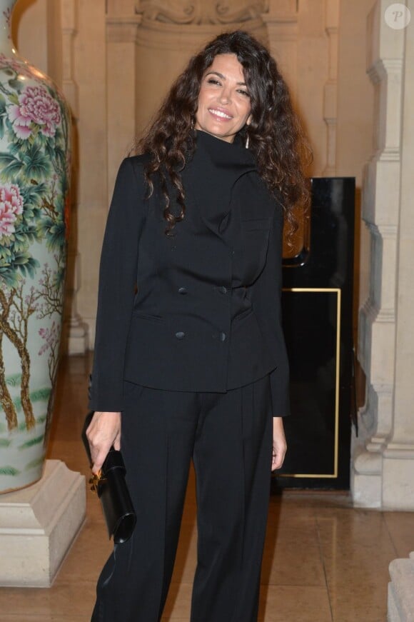 Afef Jnifen assiste à la soirée de lancement du deuxième numéro de CR Fashion Book, le magazine de Carine Roitfeld, à l'hôtel Shangri-La. Paris, le 5 mars 2013.
