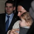 David et Victoria Beckham ont emmené leurs quatre enfants, Brooklyn, Romeo, Cruz et Harper au Royal Monceau pour fêter les 8 ans du petit Cruz le 20 février 2013 à Paris