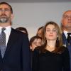 Le prince Felipe et la princesse Letizia d'Espagne assistent à la 11e édition du concert in memoriam en hommage à toutes les victimes du terrorisme, à Madrid, le 7 mars 2013.