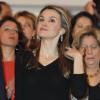 La princesse Letizia d'Espagne assiste à la 11e édition du concert in memoriam en hommage à toutes les victimes du terrorisme, à Madrid, le 7 mars 2013.
