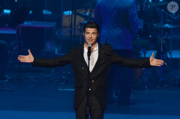 Exclusif - Vincent Niclo en concert, du 8 au 10 mars, avec les choeurs de l'Armée Rouge au Palais des Congrés à Paris, le 8 mars 2013.