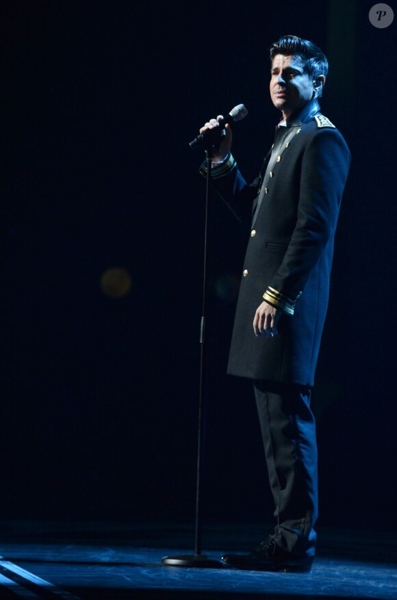 Exclusif - Vincent Niclo en concert, du 8 au 10 mars, avec les choeurs de l'Armée Rouge au Palais des Congrés à Paris, le 8 mars 2013.